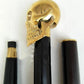 Skull Head Brass Handle Wooden Walking Cane - Retro Handicrafts