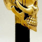 Skull Head Brass Handle Wooden Walking Cane - Retro Handicrafts