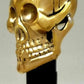 Skull Head Brass Handle Wooden Walking Cane - Retro Handicrafts