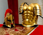 Spartan King Cosplay: Muscle Jacket & Helmet for Halloween - Retro Handicrafts