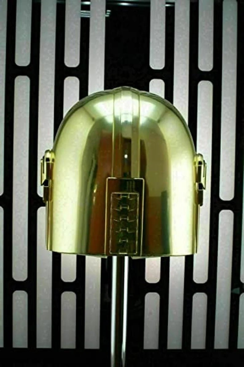 Star Mandalorian Helmet Gold Chrome Boba Fatt Helmet Best Gift - Retro Handicrafts