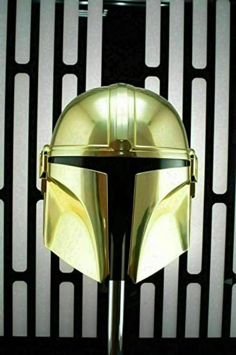 Star Mandalorian Helmet Gold Chrome Boba Fatt Helmet Best Gift - Retro Handicrafts