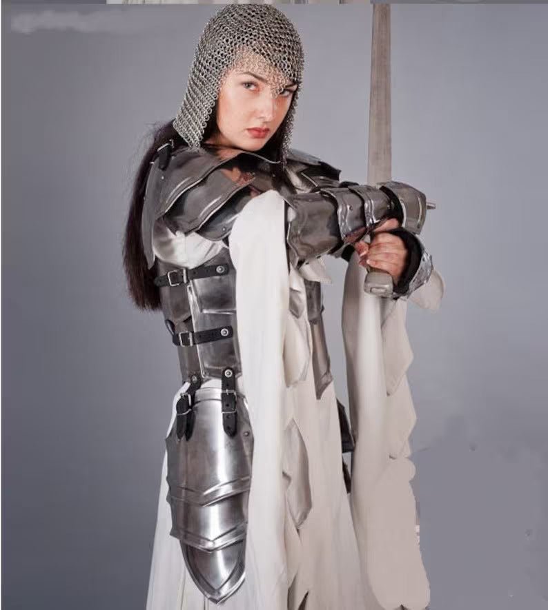 STEEL 18 GAUGE , Medieval Women Body armor, Female knight Suit, Queen Armor Suit, brave lady armor suit, warrior lady armor suit - Retro Handicrafts