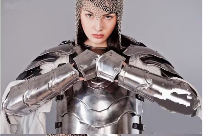 STEEL 18 GAUGE , Medieval Women Body armor, Female knight Suit, Queen Armor Suit, brave lady armor suit, warrior lady armor suit - Retro Handicrafts