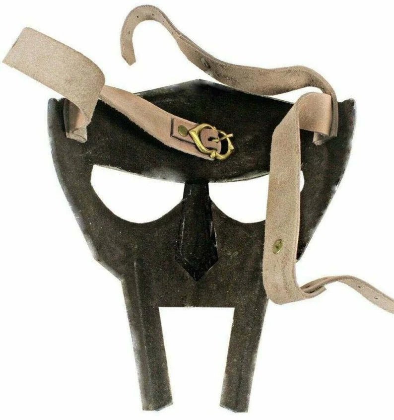 Steel roman gladiator face mask mf doom medieval role play Viking mask trending Christmas gift - Retro Handicrafts