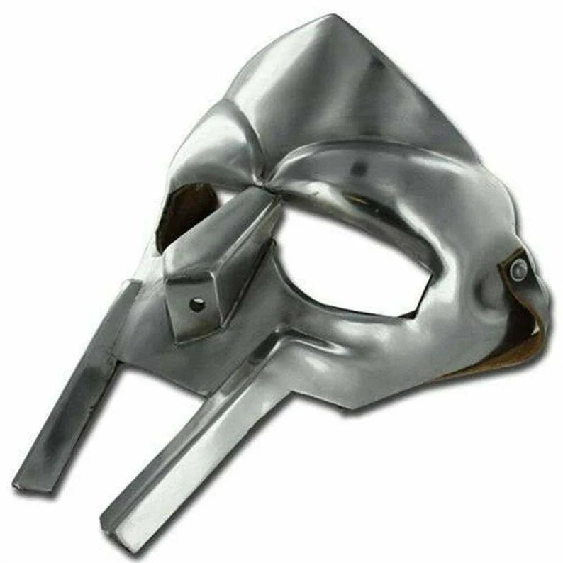 Steel roman gladiator face mask mf doom medieval role play Viking mask trending Christmas gift - Retro Handicrafts