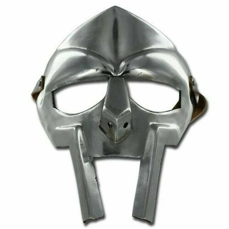 Steel roman gladiator face mask mf doom medieval role play Viking mask trending Christmas gift - Retro Handicrafts