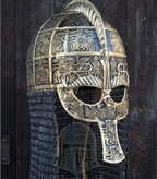 Superior Made 18 Guage Great King Viking Helmet ~ Medieval Brass & Steel ~ Late Roman ~ Gallic Helmet Medieval ~ Roman Helmet ~ Gift - Retro Handicrafts