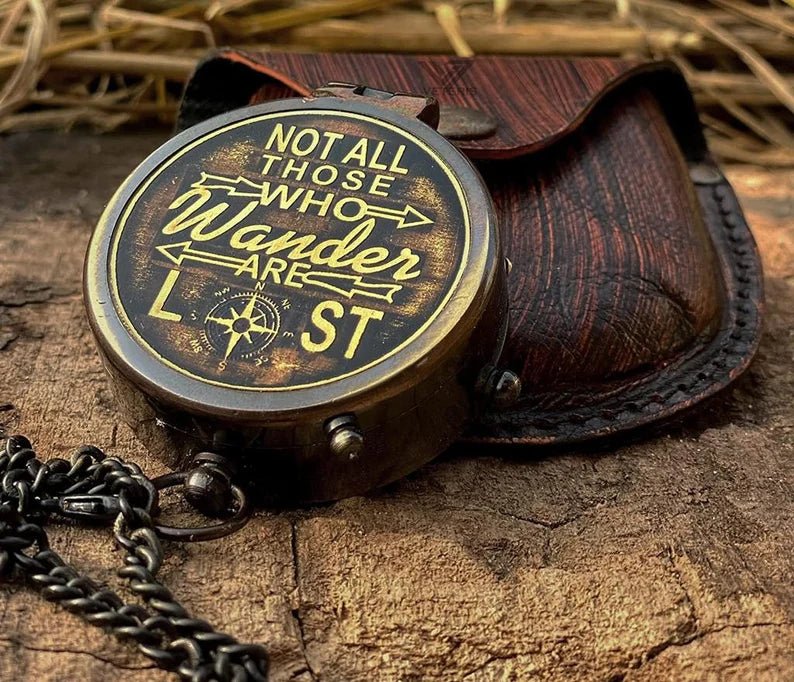 Unisex brass compass that is perfect for everyday use and makes a thoughtful gift for all ages.