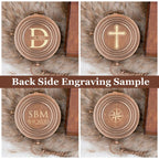 Engraved Viking compass with detailed personalization instructions for custom engraving