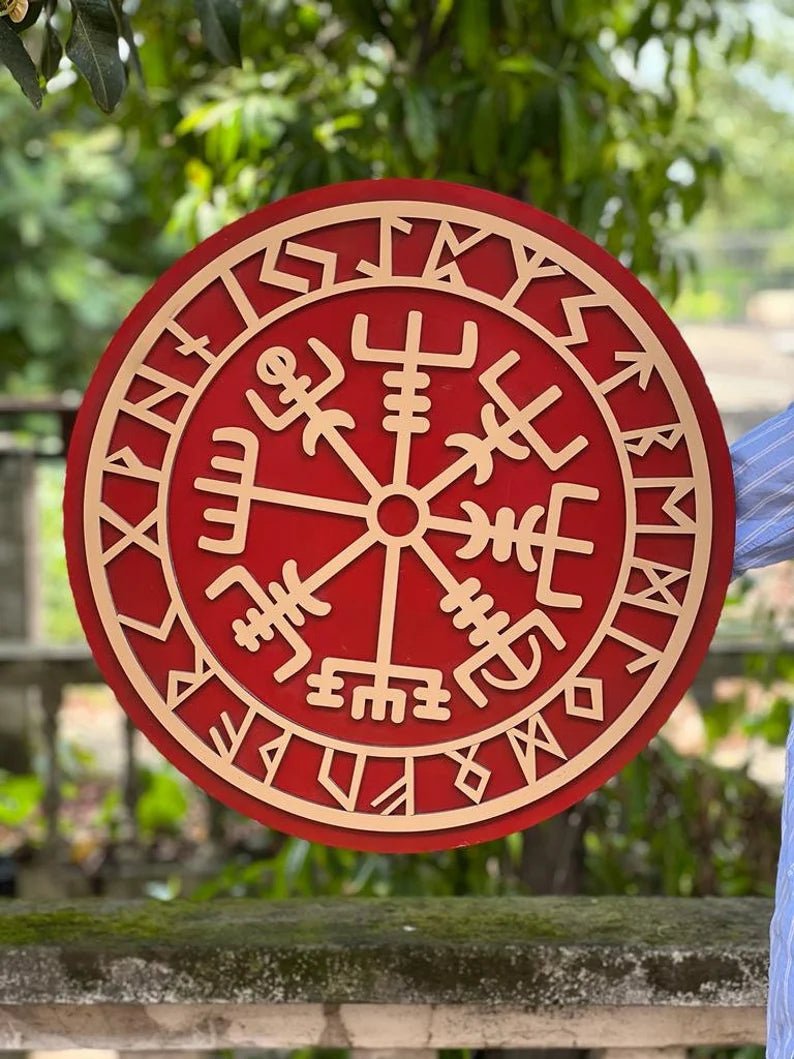 Handmade Viking Shield for Cosplay and Historical Reenactments - 24-Inch