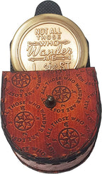 Vintage-style brass compass engraved with Scout Oath, an ideal gift for scouts and adventurers.