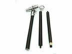 Vintage Chrome Telescope Handle Wooden Black Cane – Nautical Walking Stick Gift