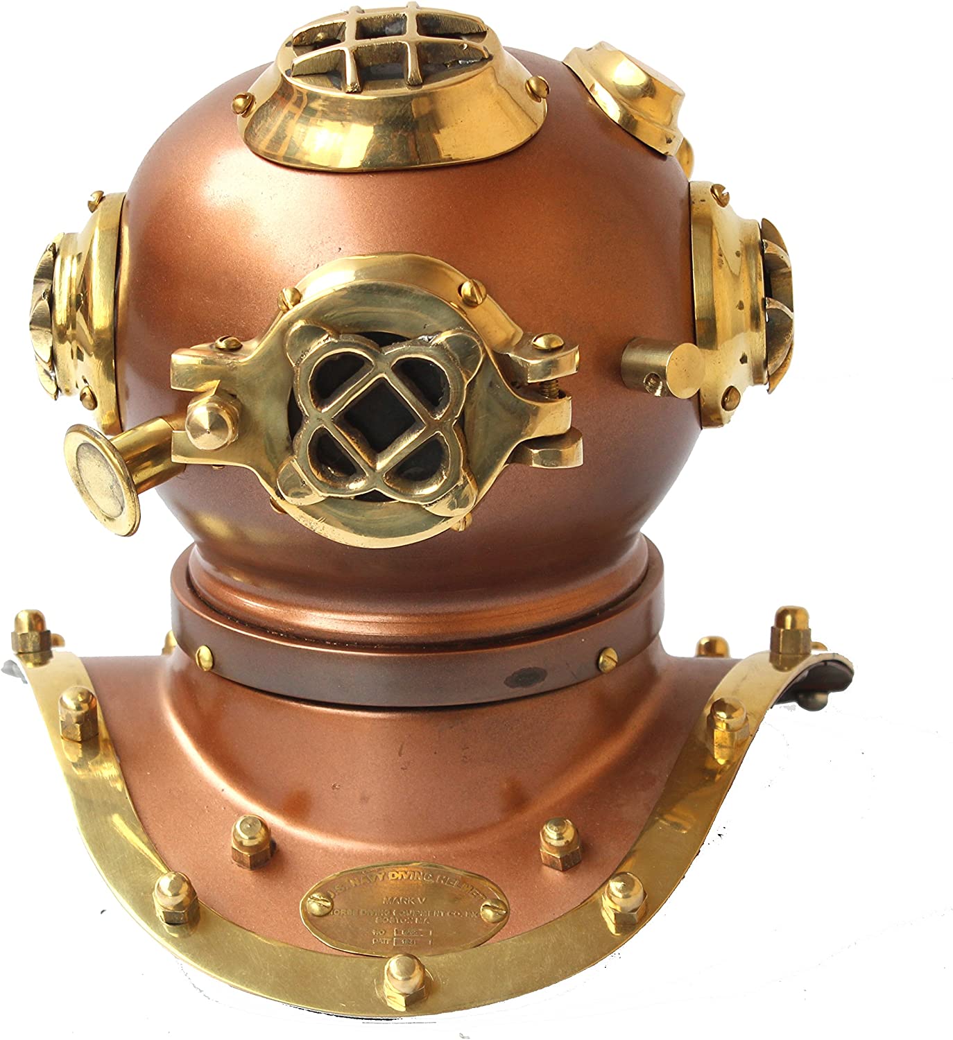 Vintage Handmade Marine Divers Diving Helmet Miniature US Navy Copper Finish - Retro Handicrafts