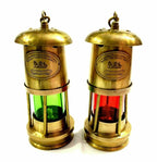 Vintage Time Set of 2 Antique Anchor Oil Lamp, Nautical Maritime Ship Lantern - Retro Handicrafts