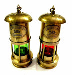 Vintage Time Set of 2 Antique Anchor Oil Lamp, Nautical Maritime Ship Lantern - Retro Handicrafts