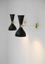 Wall Sconce Diabolo Pair of Modern Italian Wall Lights B&W Wall Fixture Lamps - Retro Handicrafts