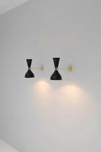 Wall Sconce Diabolo Pair of Modern Italian Wall Lights B&W Wall Fixture Lamps - Retro Handicrafts