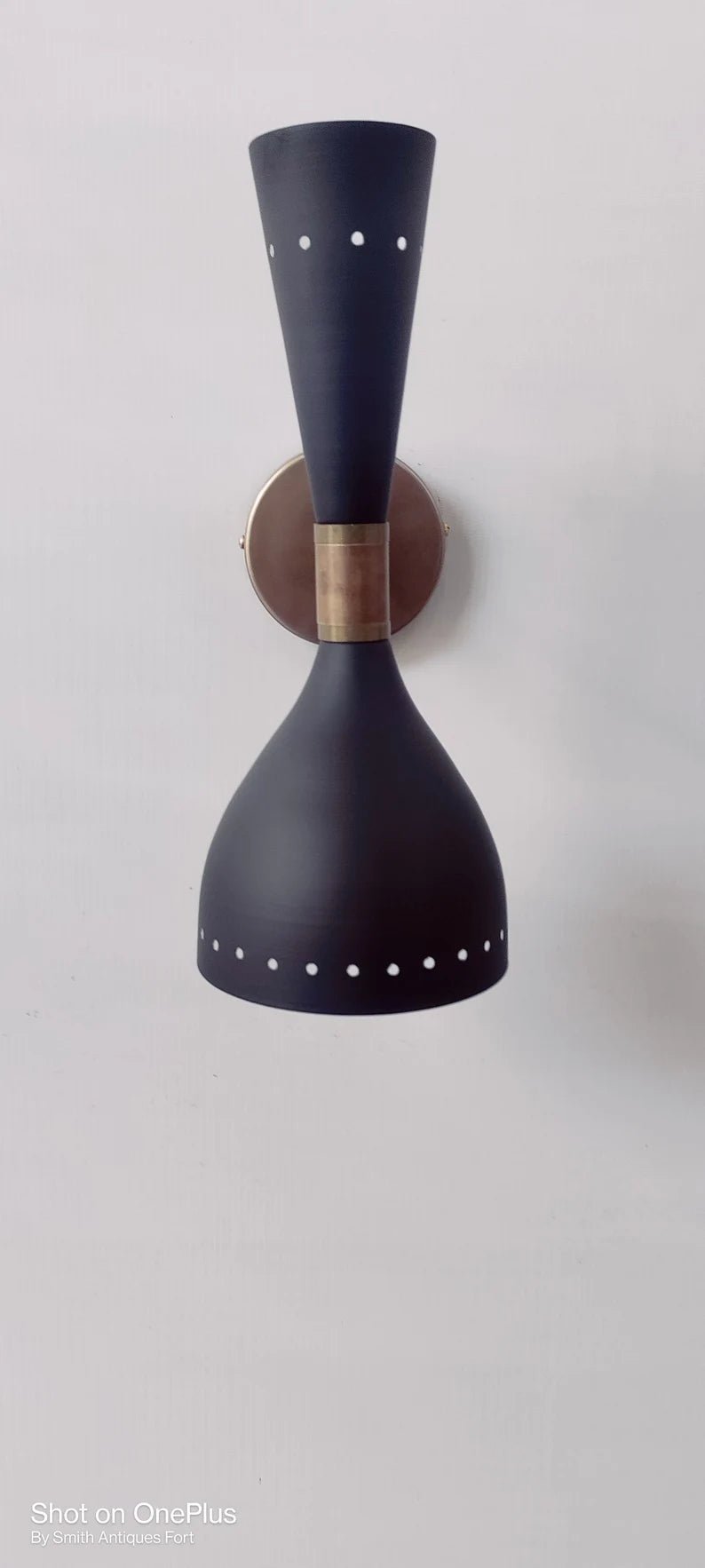 Wall Sconce Diabolo Pair of Modern Italian Wall Lights Sconce Full Black Wall Fixture Lamps - Retro Handicrafts