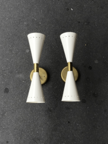 Wall Sconce Diabolo Pair of Modern Italian Wall Lights Wall Fixture Lamps - Retro Handicrafts