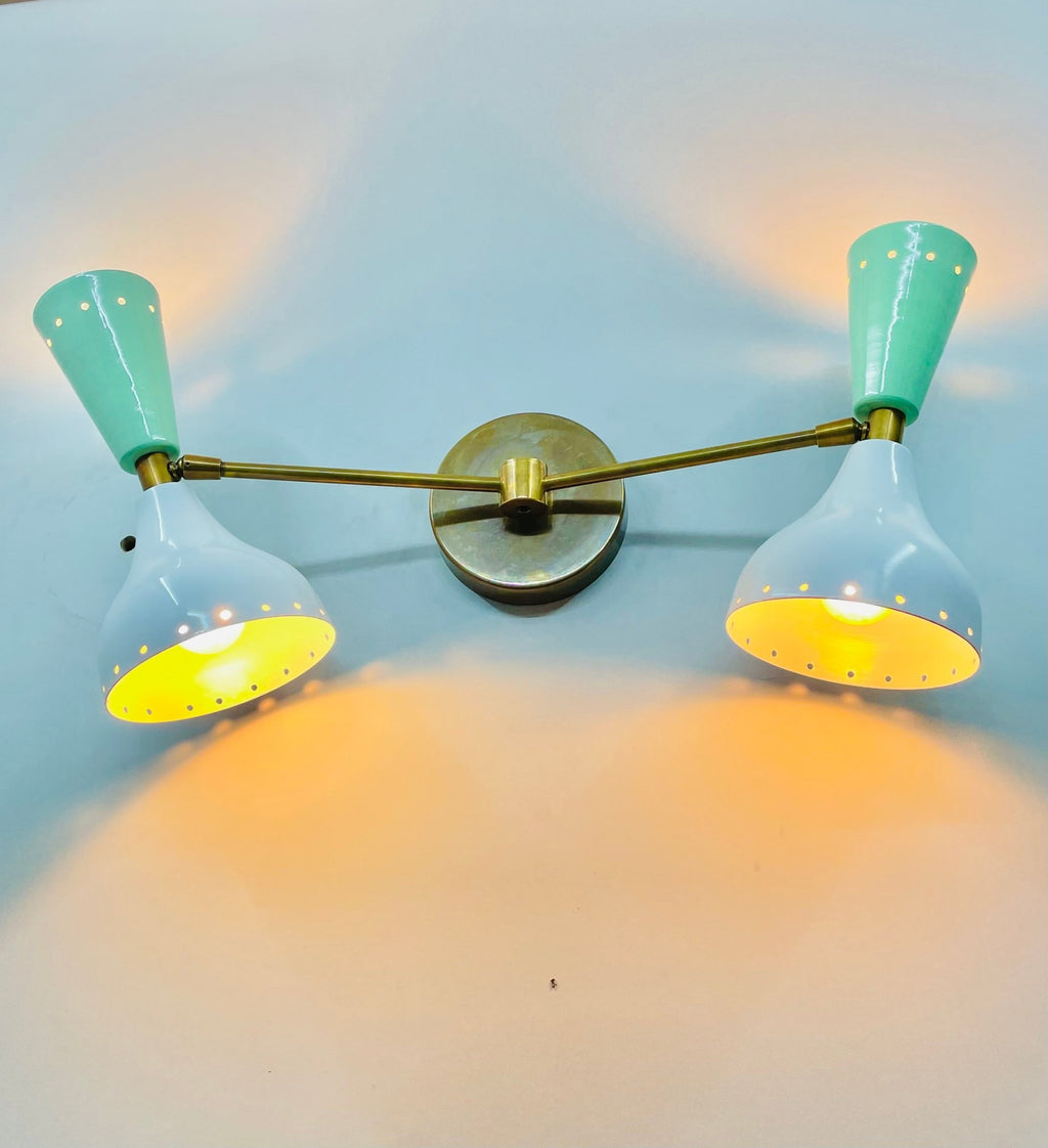 Wall Sconce Diabolo Pair of Modern Italian Wall Lights Wall Fixture Lamps - Retro Handicrafts