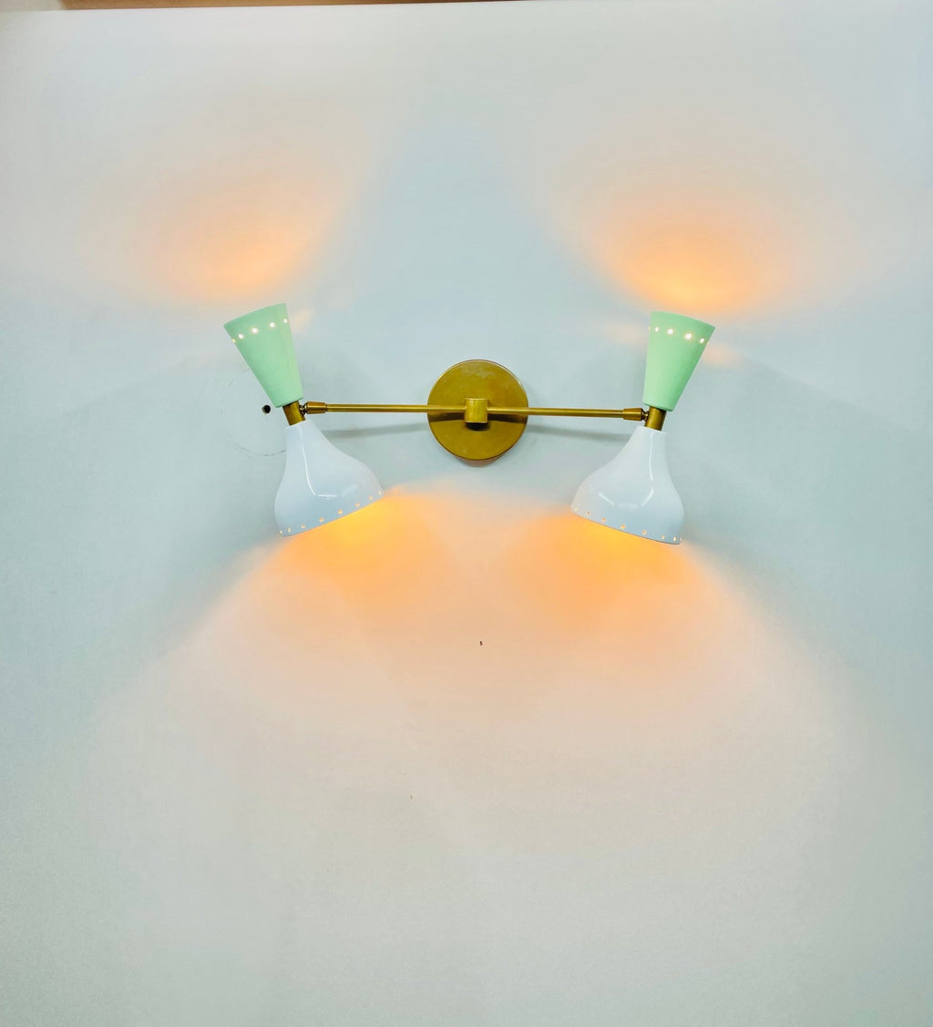 Wall Sconce Diabolo Pair of Modern Italian Wall Lights Wall Fixture Lamps - Retro Handicrafts