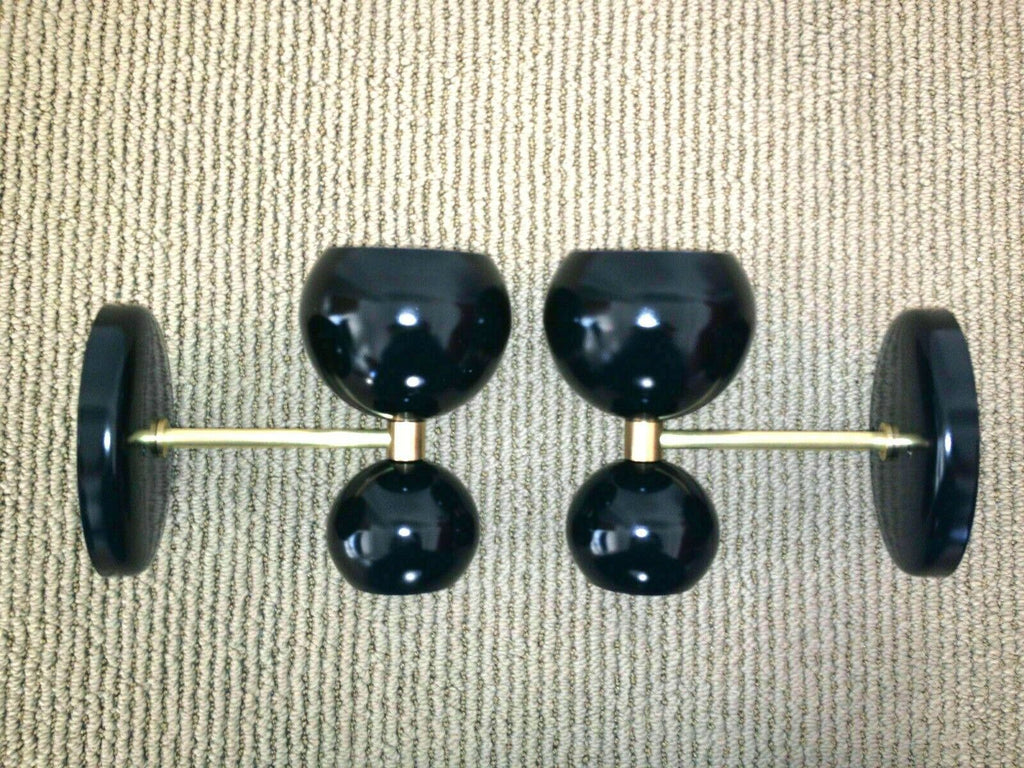 Wall Sconce Modern Painted Pair of Italian Double light Mid Century Wall Lamps - Retro Handicrafts