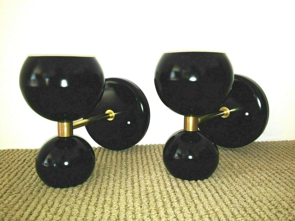 Wall Sconce Modern Painted Pair of Italian Double light Mid Century Wall Lamps - Retro Handicrafts