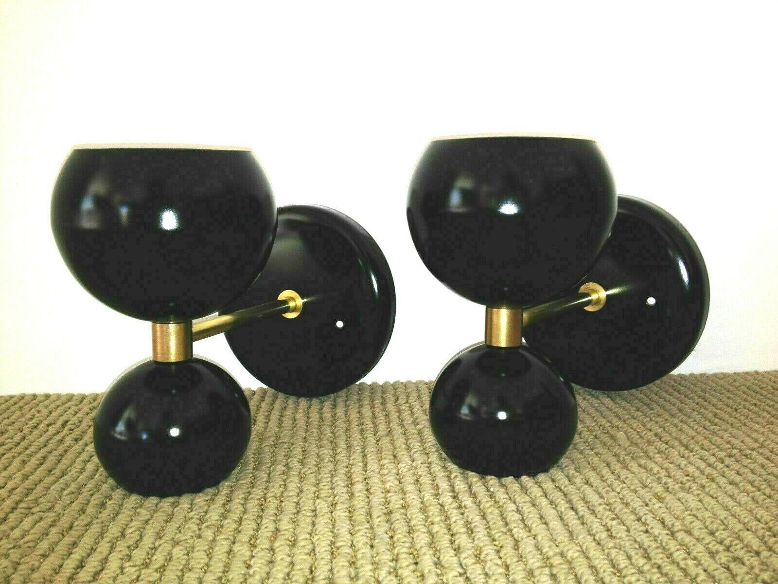 Wall Sconce Modern Painted Pair of Italian Double light Mid Century Wall Lamps - Retro Handicrafts