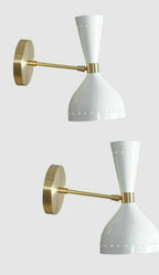 Wall Sconce White Diabolo Pair of Modern Italian Wall Lights Wall Fixture Lamps - Retro Handicrafts