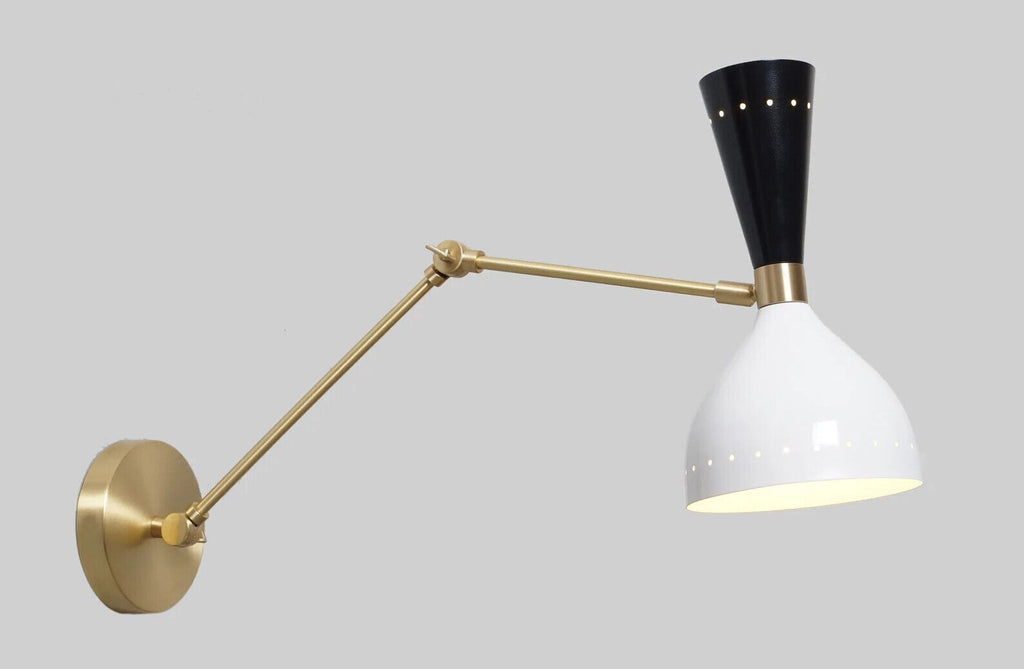 Wall Sconces Italian Adjustable Wall Lamps In Stilnovo Style Wall Light Set of 2 - Retro Handicrafts