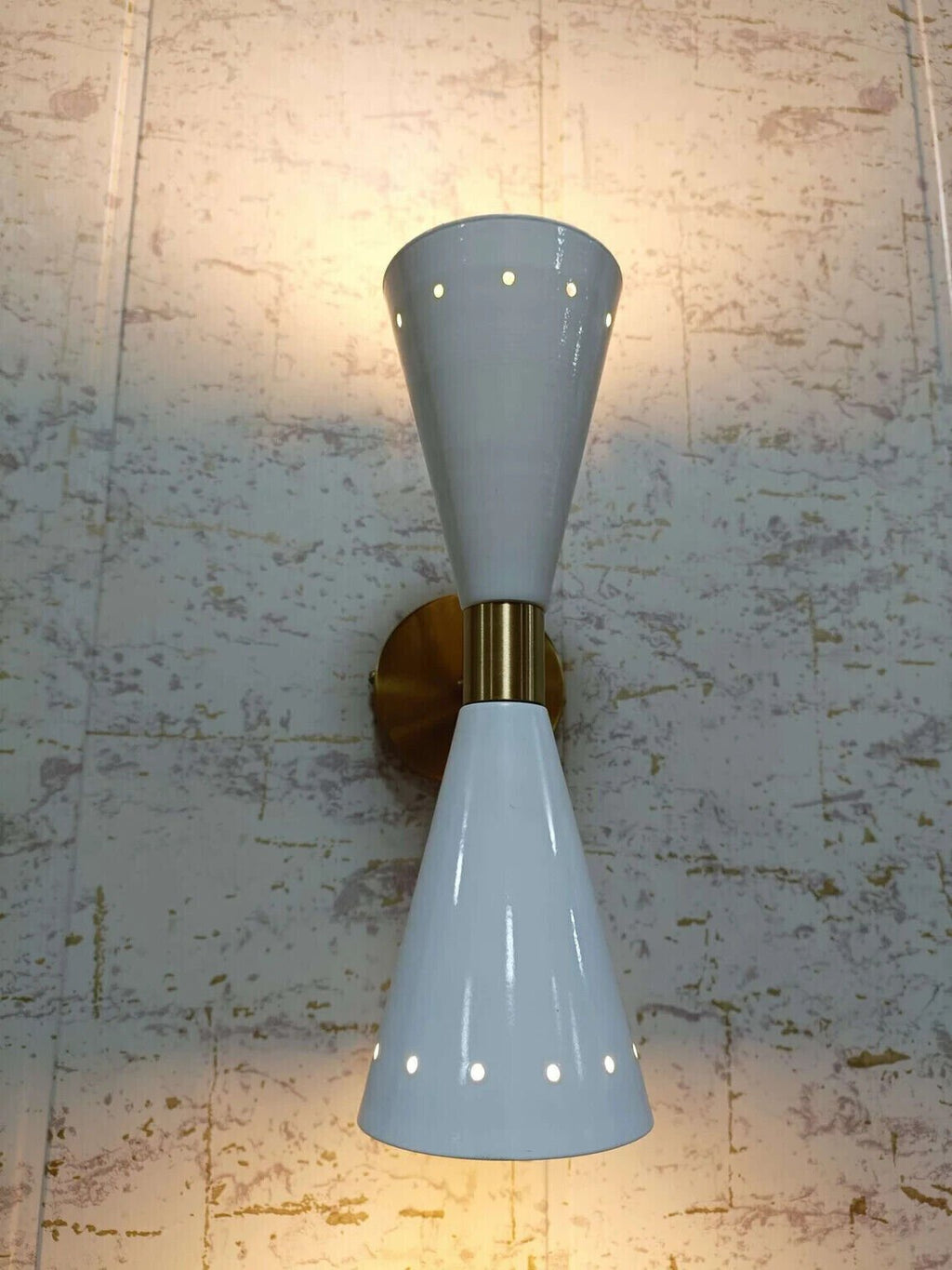 White Wall Sconce Diabolo Modern Italian Wall Lights White Wall Fixture pair - Retro Handicrafts
