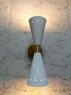 White Wall Sconce Diabolo Modern Italian Wall Lights White Wall Fixture pair - Retro Handicrafts