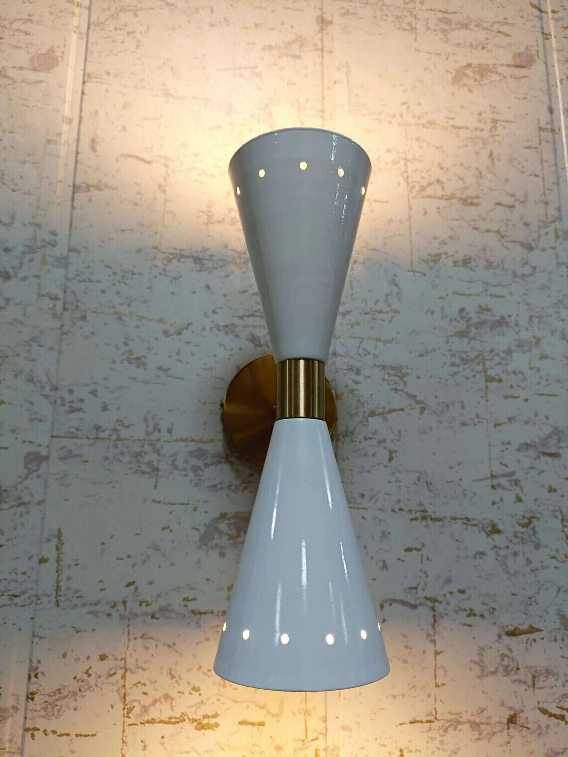 White Wall Sconce Diabolo Modern Italian Wall Lights White Wall Fixture pair - Retro Handicrafts
