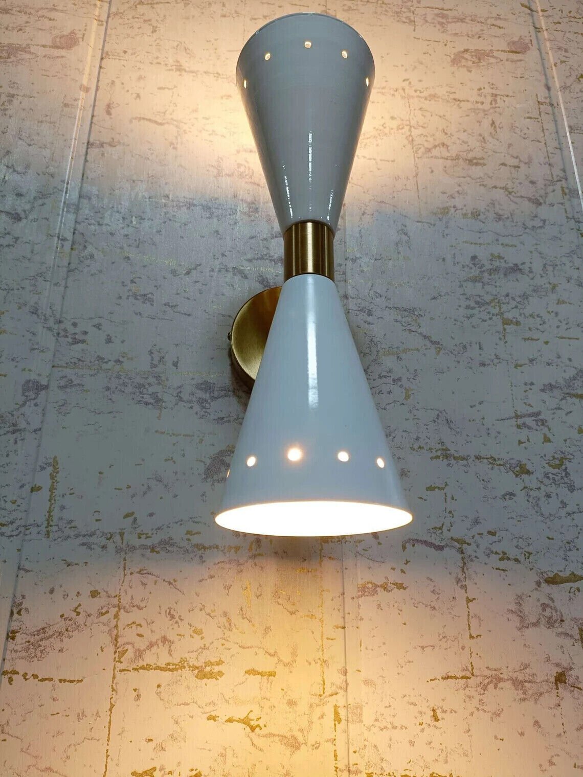 White Wall Sconce Diabolo Modern Italian Wall Lights White Wall Fixture pair - Retro Handicrafts