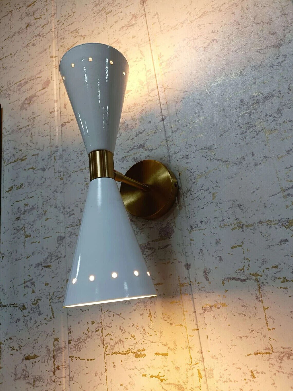 White Wall Sconce Diabolo Modern Italian Wall Lights White Wall Fixture pair - Retro Handicrafts