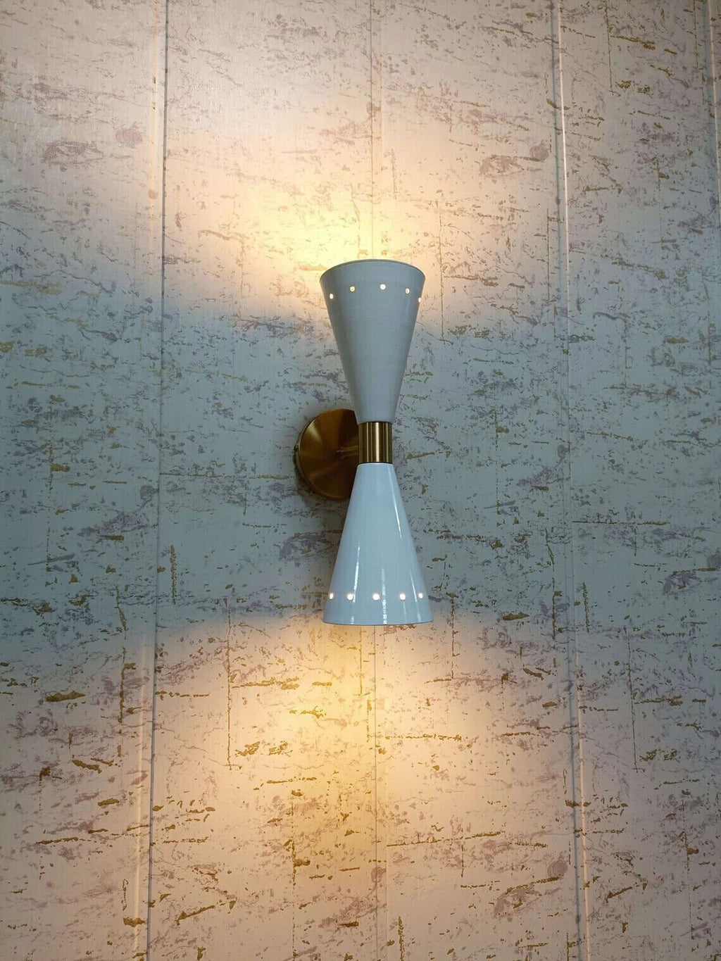 White Wall Sconce Diabolo Modern Italian Wall Lights White Wall Fixture pair - Retro Handicrafts