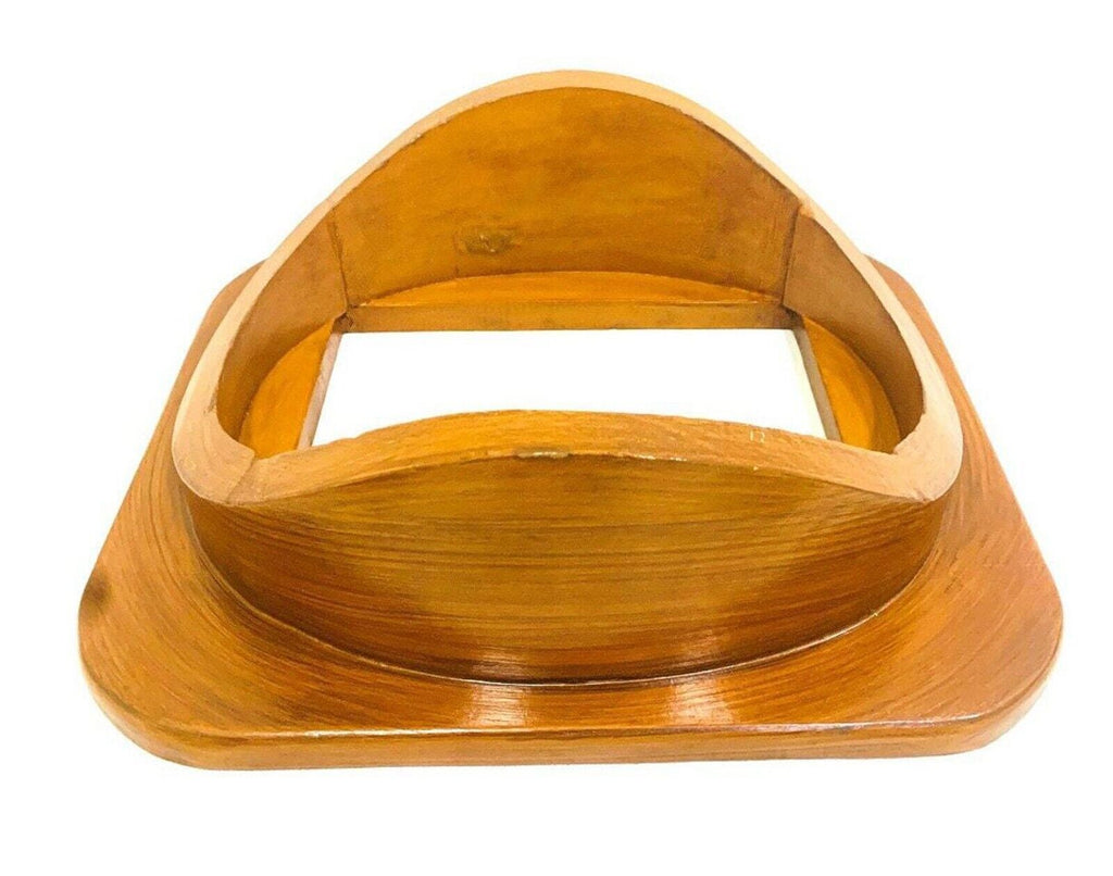 Wooden Skuba Diver Helmet Stand U.S Navy Mark V Helmet Stand in Yellow Finish - Retro Handicrafts