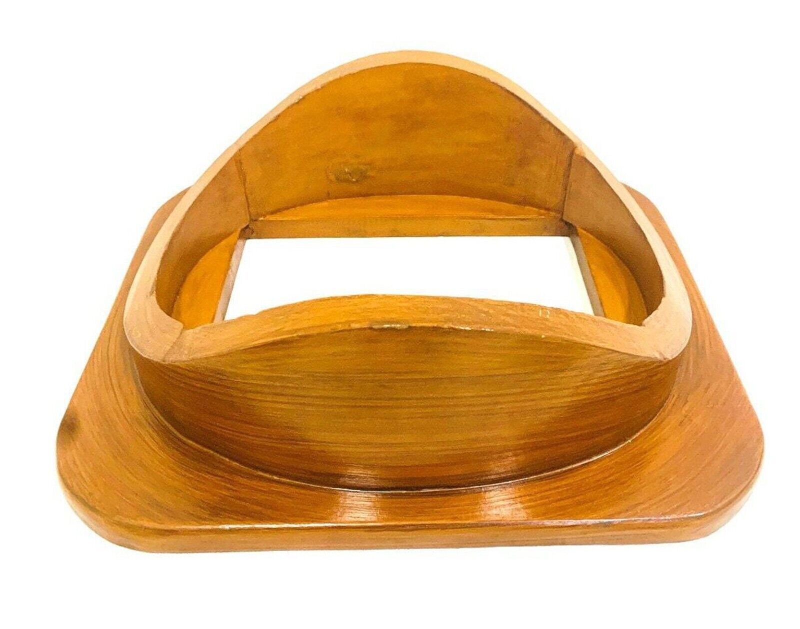 Wooden Skuba Diver Helmet Stand U.S Navy Mark V Helmet Stand in Yellow Finish - Retro Handicrafts