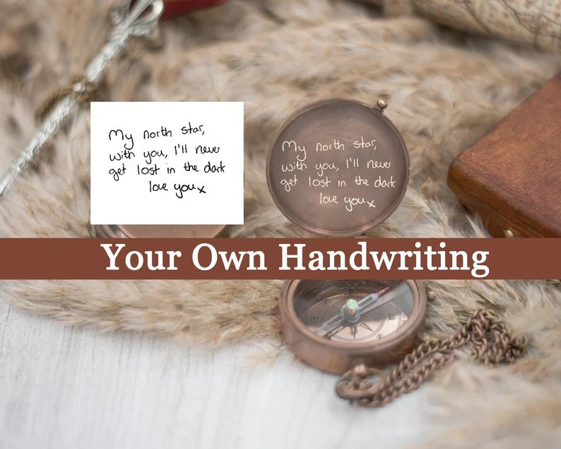 Functional working Nordic compass, a perfect groomsmen gift with Viking Vegvisir engraving