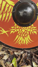 Authentic Viking Medieval Wooden Round Shield – Battle-Worn Norse LARP Armor for Reenactments & Historical Battles