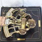 Brass Sextant, Handheld Nautical Sextant With Wooden Box
