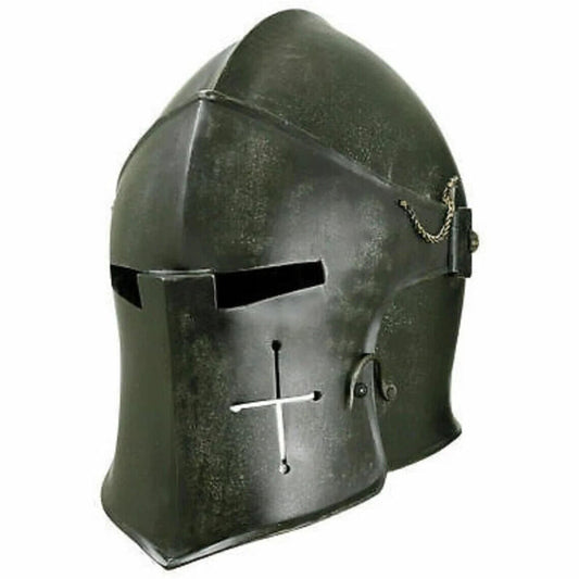 Medieval Helmet Knight Barbute Halloween Fully Functional Replica LARP Helmet