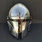 Mandalorian Steel Helmet Cosplay Prop Star Wars Movie Helmet for LARP / Roleplay