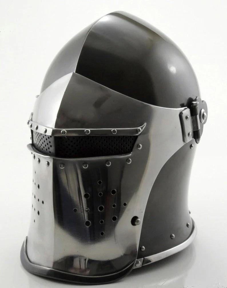 Medieval Knight Barbute Helmet ~ Roman Wearable Warrior