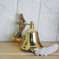 Brass Gong Bell, Small Wall Hanging Bell, Door Opening Bell With Lanyard, Brass Bell With brass anchor on back