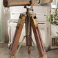 Brass Telescope With Wooden Tripod Nautical Antique Spyglass Collectible Gift