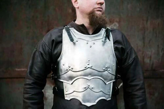 Medieval Armor Warrior Mercenary LARP Steel Cuirass Chest & Back Armor Breastplate.