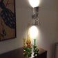 Atomic 50's 60's style mid-century modern bow tie dual cone wall sconce lamp