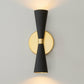 Wall Sconce Italian Cone Mid Century Lamps Lighting Wall Fixture Two Bulb Black